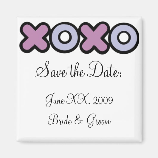 XOXO Sla de datummagneet op Magneet (Voorkant)