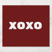 Xoxo Sparkling Wijnetiket (Enkel label)