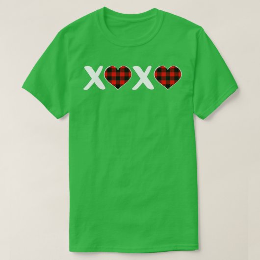 XOXO-speldenkopdraai Afdrukmannen Valentijnsdag T-shirt (Design voorkant)