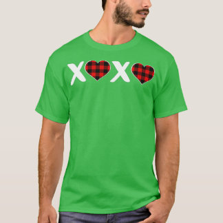 XOXO-speldenkopdraai Afdrukmannen Valentijnsdag T-shirt