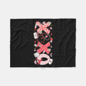 Xoxo Stethoscope Valentine Rn Pct Cna Nurse Nurse  Fleece Deken (Voorkant (Horizontaal))