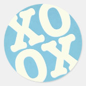 XOXO Sticker / Envelop afdichting | Blauw (Voorkant)