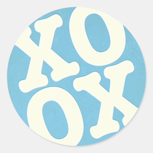 XOXO Sticker / Envelop afdichting | Blauw (Voorkant)