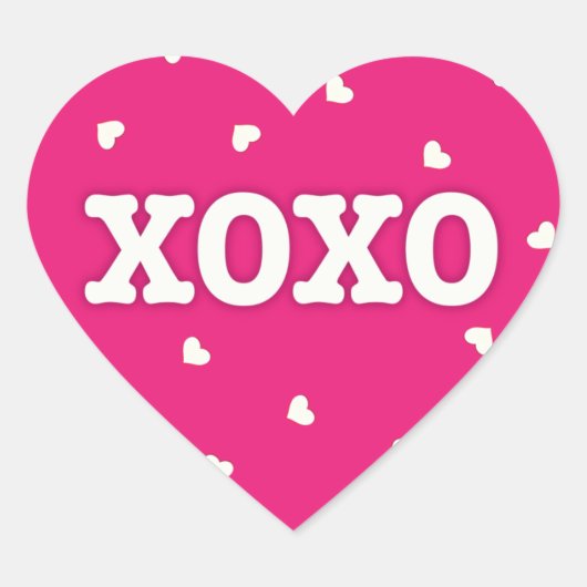 XOXO Sticker / Envelop Afdichting met Harten| Roze (Voorkant)