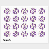XOXO-Sticker/envelopzegel | Paars Ronde Sticker (Vel)