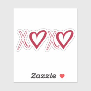 Xoxo Sticker, knuffels en kussen Sticker, cadeau v Sticker