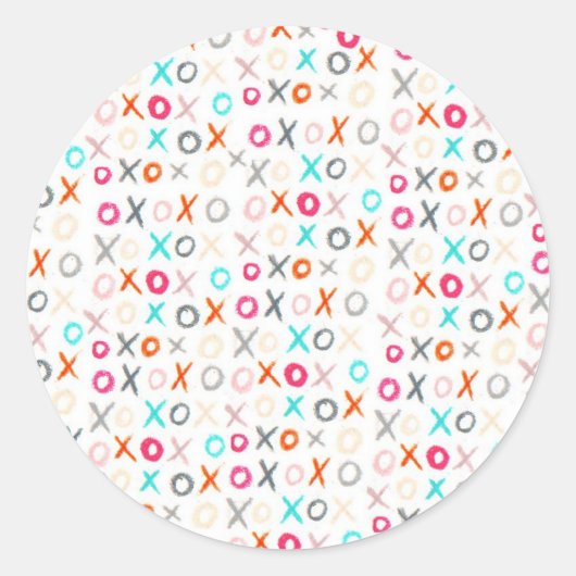 Xoxo-stickers Ronde Sticker (Voorkant)