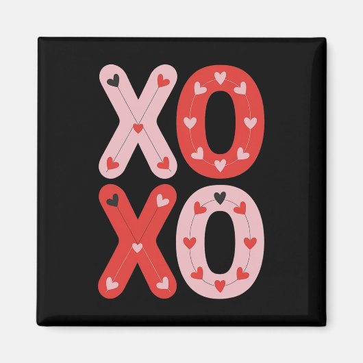 Xoxo Sweet Love Valentijn Heart Romantic Valentijn Magneet (Voorkant)