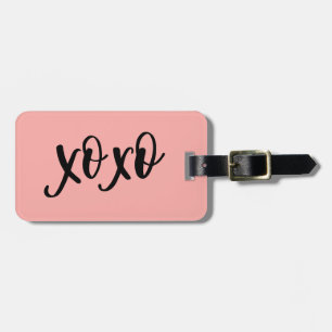 XOXO Typografie Roze Bagagelabel
