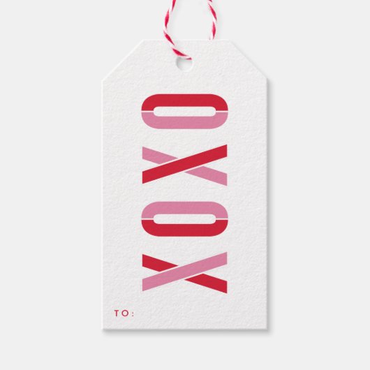 XOXO | Vakantiegeld labels Verpakking cadeau label Cadeaulabel (Voorkant)