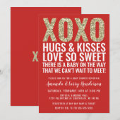 XOXO Valentijn Baby shower Kaart (Voorkant / Achterkant)