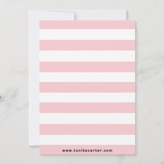 XOXO Valentijn Birthday Invitation (roze) Kaart (Achterkant)