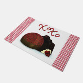 XOXO Valentijn Bonbon en Dark Chocolate Deurmat (Schuin)