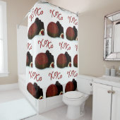XOXO Valentijn Bonbon en Dark Chocolate Douchegordijn (In situ)