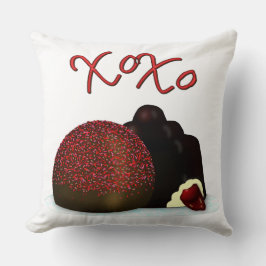 XOXO Valentijn Bonbon en Dark Chocolate Kussen