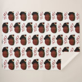 XOXO Valentijn Bonbon en Dark Chocolate Sherpa Deken (Voorkant (horizontaal))