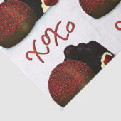 XOXO Valentijn Bonbon en Dark Chocolate Tissuepapier (Detail)