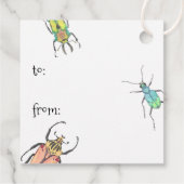 XOXO Valentijn Bugs en Kisses Lovebug Beetles Bedankjes Labels (Achterkant)