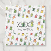 XOXO Valentijn Bugs en Kisses Lovebug Beetles Bedankjes Labels (Voorkant)