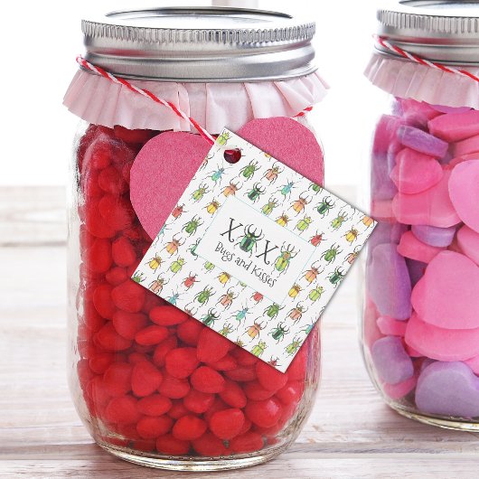 XOXO Valentijn Bugs en Kisses Lovebug Beetles Bedankjes Labels
