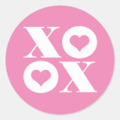 xoxo-valentijn cirkelsticker ronde sticker (Voorkant)