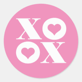 xoxo-valentijn cirkelsticker ronde sticker