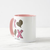 XOXO Valentijn Mok - Knuffels Kusjes Gift voor Bes (Voorkant links)