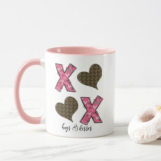 XOXO Valentijn Mok - Knuffels Kusjes Gift voor Bes (Met donut)