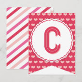XOXO Valentijn Party Flag Bunting Banner C Feestdagenkaart (Voorkant / Achterkant)