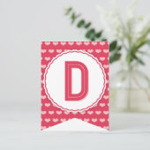 XOXO Valentijn Party Flag Bunting Banner D Feestdagenkaart (Staand voorkant)