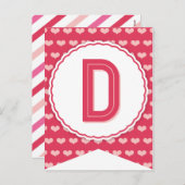 XOXO Valentijn Party Flag Bunting Banner D Feestdagenkaart (Voorkant / Achterkant)