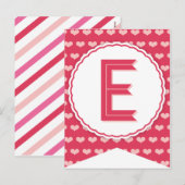 XOXO Valentijn Party Flag Bunting Banner E Feestdagenkaart (Voorkant / Achterkant)