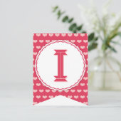 XOXO Valentijn Party Flag Bunting Banner I Feestdagenkaart (Staand voorkant)
