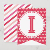 XOXO Valentijn Party Flag Bunting Banner I Feestdagenkaart (Voorkant / Achterkant)