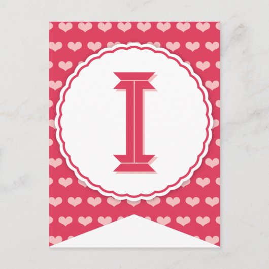 XOXO Valentijn Party Flag Bunting Banner I Feestdagenkaart (Voorkant)