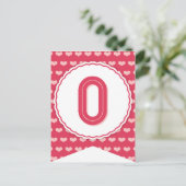 XOXO Valentijn Party Flag Bunting Banner O Feestdagenkaart (Staand voorkant)