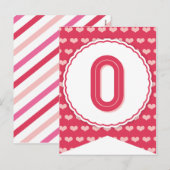 XOXO Valentijn Party Flag Bunting Banner O Feestdagenkaart (Voorkant / Achterkant)