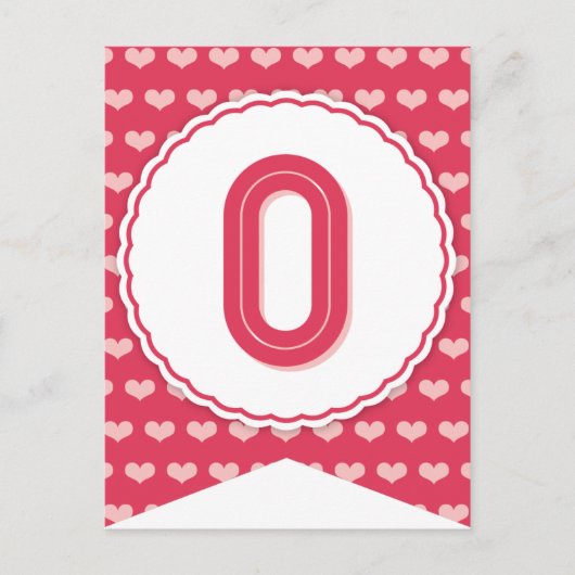 XOXO Valentijn Party Flag Bunting Banner O Feestdagenkaart (Voorkant)