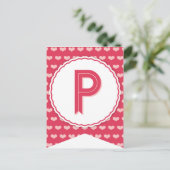XOXO Valentijn Party Flag Bunting Banner P Feestdagenkaart (Staand voorkant)