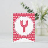XOXO Valentijn Party Flag Bunting Banner Y Feestdagenkaart (Staand voorkant)