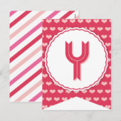 XOXO Valentijn Party Flag Bunting Banner Y Feestdagenkaart (Voorkant / Achterkant)
