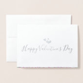 XOXO Valentijn's Day Photo Hearts Bold Modern Real Folie Kaarten (Voorkant met envelop)