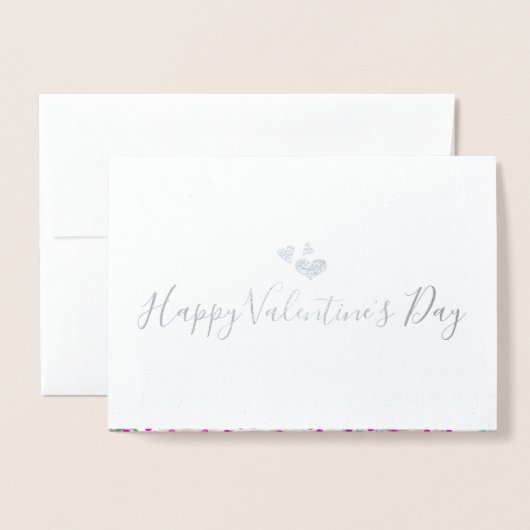 XOXO Valentijn's Day Photo Hearts Bold Modern Real Folie Kaarten (Voorkant met envelop)