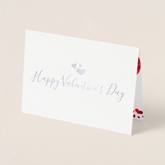 XOXO Valentijn's Day Photo Hearts Bold Modern Real Folie Kaarten (Voorkant)