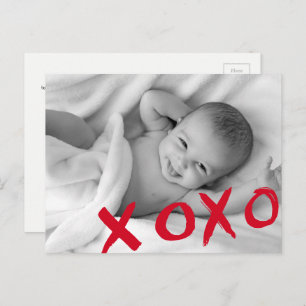 XOXO Valentijns Geboorte Aankondiging baby foto