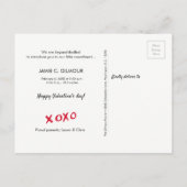 XOXO Valentijns Geboorte Aankondiging baby foto (Achterkant)