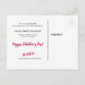 XOXO Valentijns kindermeisje Aangepaste foto geboo Aankondigingskaart (Achterkant)