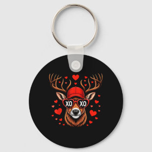 XOXO Valentijnsbok Camo Hert Retro Jacht Jongens Sleutelhanger