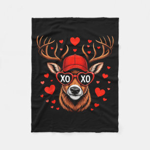 XOXO Valentijnsbok Camo Hert Retro Jagen Jongens Fleece Deken