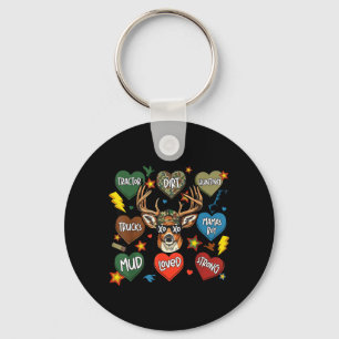 XOXO Valentijnsbok Camo Hert Retro Jagen Jongens Sleutelhanger